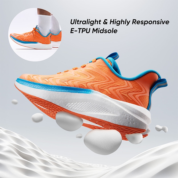 [Nimbus Clear ] Men's Lightweight Gym Sneakers - ORANGE - 7